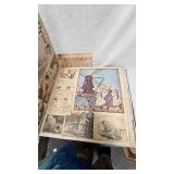 Lot of 2 Scrapbooks with vintage Cutouts and Picture, Misc Trinkets