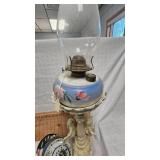 Pink Morning Glory Lamp and Budapest Ewer