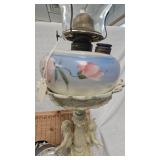 Pink Morning Glory Lamp and Budapest Ewer