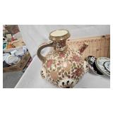 Pink Morning Glory Lamp and Budapest Ewer