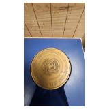 Richard Nixon Doll and 1973 Bronze Inaguaral Medal and Signs