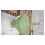 Satin Cranberry Glasses, Green Satin Candy Dish, etc