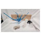 Chalet Glass Bowl, Cast Iron Bank and More