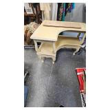Set of 2 Vintage Corner two tiered Coffee Tables