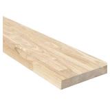 HARDWOOD REFLECTIONS 10 in. W x 24 in. D Unfinished Hevea Floating Decorative Wall Shelf