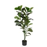 NATURAE DECOR Artificial 47 in. Fiddle Leaf Indoor and Outdoor Plants