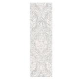 SAFAVIEH Abstract Ivory/Gray 2 ft. x 8 ft. Damask Runner Rug