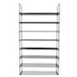 Karl home 66.54 H 40-Pair 1-Tier Black Iron Shoe Rack