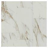 Home Decorators Collection Brooking Carrera Marble 12 MIL x 12 in. W x 24 in. L Waterproof Click Lock Luxury Vinyl Tile Flooring 20.02 sq. ft./Case