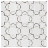 MSI Bianco Quarterfoil 12 in. x 12 in. Polished Marble Floor and Wall Tile - 10 SQ. FT.
