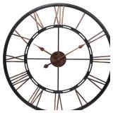 Infinity Instruments Metal Fusion 28 in. H x 28 in. W Round Wall Clock