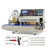 VEVOR Continuous Bag Band Sealing Machine, 0.24-0.47 in Seal Width, Horizontal Band Sealer Machine with Ink Printing, Temp & Speed Adjustable, Heat Sealing Machine for 0.001-0.03 in Plastic Bags