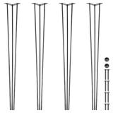VEVOR Hairpin Table Legs 36 in. Black Set of 4 Desk Legs Each 220 lbs. Load Capacity Heavy-Duty Furniture Legs for Bench Desk