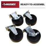 Husky 5 in. Caster Kit for Ready-to-Assemble Steel Garage Base Cabinets