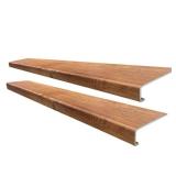 (2) STEPSOLUTION Trail Oak Stair Tread Molding Square-Exact Match for Lifeproof Floor, 2-Pieces, 46 in. x 6.25 in. x 7 mm T