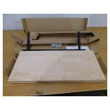 HARDWOOD REFLECTIONS 10 in. W x 24 in. D Unfinished Hevea Floating Decorative Wall Shelf