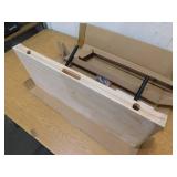 HARDWOOD REFLECTIONS 10 in. W x 24 in. D Unfinished Hevea Floating Decorative Wall Shelf