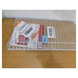 ClosetMaid SuperSlide 48 in. W x 12 in. D White Steel Wire Closet Shelf