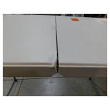 HDX 4 ft. Almond Resin Top Single Hand Adjustable Height Indoor/Outdoor Rectangular Folding Utility Table