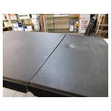 HDX 4 ft. Black Resin Top Single Hand Adjustable Height Indoor/Outdoor Rectangular Folding Utility Table