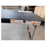 HDX 4 ft. Black Resin Top Single Hand Adjustable Height Indoor/Outdoor Rectangular Folding Utility Table