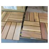 Pro Space 12 in. x 12 in. Acacia Wood Interlocking Flooring Deck Tile Checker Pattern Brown 12-Slats - 110 SQ FT.