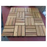 Pro Space 12 in. x 12 in. Acacia Wood Interlocking Flooring Deck Tile Checker Pattern Brown 12-Slats - 110 SQ FT.
