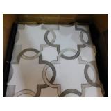 MSI Bianco Quarterfoil 12 in. x 12 in. Polished Marble Floor and Wall Tile - 10 SQ. FT.