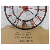Infinity Instruments Metal Fusion 28 in. H x 28 in. W Round Wall Clock