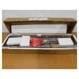Convenience Concepts Royal Crest 42 in. Black Rectangle Glass Top Console Table with 3-Tiers