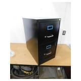 Hirsh 25 in. D 2-Drawer Black Metal Letter Width 15 in. W Vertical File Cabinet Commercial Grade