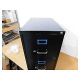 Hirsh 25 in. D 2-Drawer Black Metal Letter Width 15 in. W Vertical File Cabinet Commercial Grade