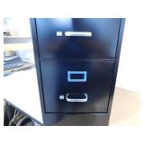 Hirsh 25 in. D 2-Drawer Black Metal Letter Width 15 in. W Vertical File Cabinet Commercial Grade