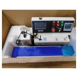 VEVOR Continuous Bag Band Sealing Machine, 0.24-0.47 in Seal Width, Horizontal Band Sealer Machine with Ink Printing, Temp & Speed Adjustable, Heat Sealing Machine for 0.001-0.03 in Plastic Bags
