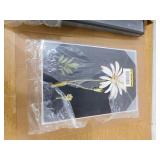 Stupell Industries "Botanical Drawing White Flower On Black Design" by Lettered and LinedWood Wall Art 15 in. x 10 in.