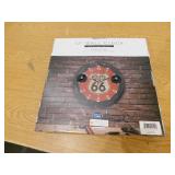 American Art Decor Route 66 LED Wall Clock-Vintage Shield Modern Decor 12 in.