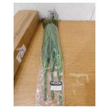 Artificial Grass Plant, 27 in. Faux Onion Grass, PVC Greenery Shrubs for Indoor/Outdoor Home, Office, 3 Pack, Green