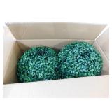 naturae decor Boxwood 11 in. Artificial Foliage Ball Hedges 2 Pieces