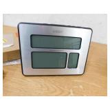 La Crosse Technology Atomic Full Calendar Brushed Silver Digital Clock with Extra Large Digits & Backlight - Perfect Gift for the Elderly