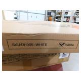 ComHoma Standing Desk 32 in. Adjustable Height and Tiltable Tabletop Gaming Desk Mobile Computer Table,White