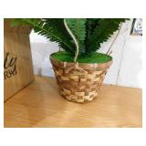 (2) Nearly Natural Large Artificial Boston Fern Hanging Basket