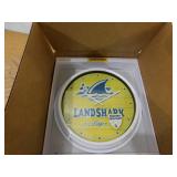 La Crosse Clock 15.75 In. Yellow Landshark Indoor/Outdoor Analog Quartz Wall Clock