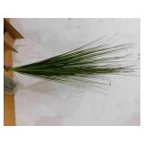 SKYSHALO Artificial Grass Plant, 27 in. Faux Onion Grass, PVC Greenery Shrubs for Indoor/Outdoor Home, Office, 3 Pack, Green