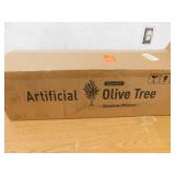 DR.Planzen 5 ft. Artificial Olive Tree with White Planter, Large Faux Olive Silk Tree for Indoor Home Decor and Housewarming Gift