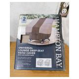 Hampton Bay Outdoor Patio Deep Seating Lounge Chair Cover (2-Pack)