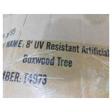 Nearly Natural 8 ft. UV Resistant Artificial Boxwood Topiary Tree (Indoor/Outdoor)