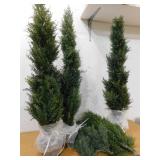 Lot of Nearly Natural UV resistant Artificial Boxwood Topiary Cone Tree (Indoor/Outdoor)