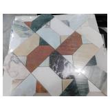 Ivy Hill Tile Sheba Tuscany Multicolor 12.83 in. x 12.83 in. Polished Marble Luxury Mosaic Floor and Wall Tile 1.14 sq. ft./Each - 15.96 sqft