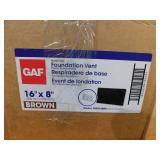 Master Flow 16 in. x 8 in. ABS Plastic Replacement Manual Foundation Vent in Brown