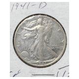 1941-D US WALKING LIBERTY HALF DOLLAR